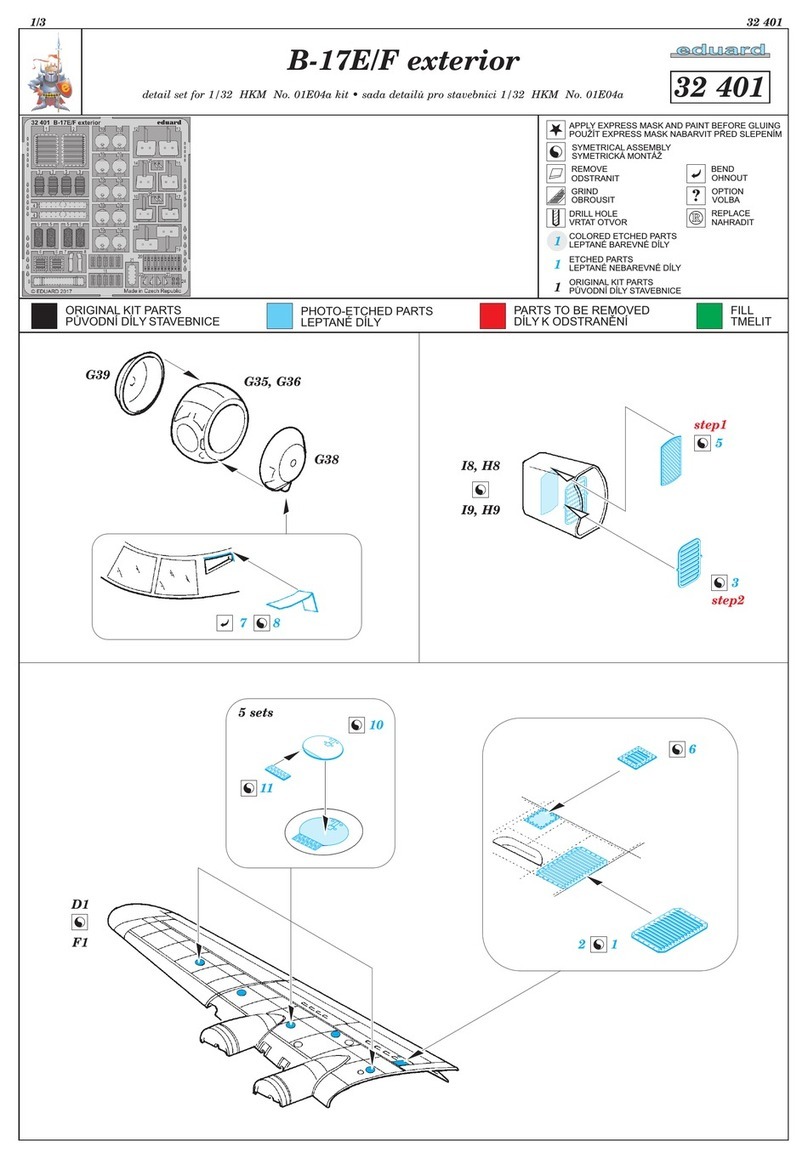 Eduard B-17E/F exterior manual