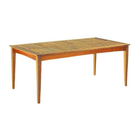 kingsley-bate AM73 Amalfi Rectangular Dining Table Assembly instructions