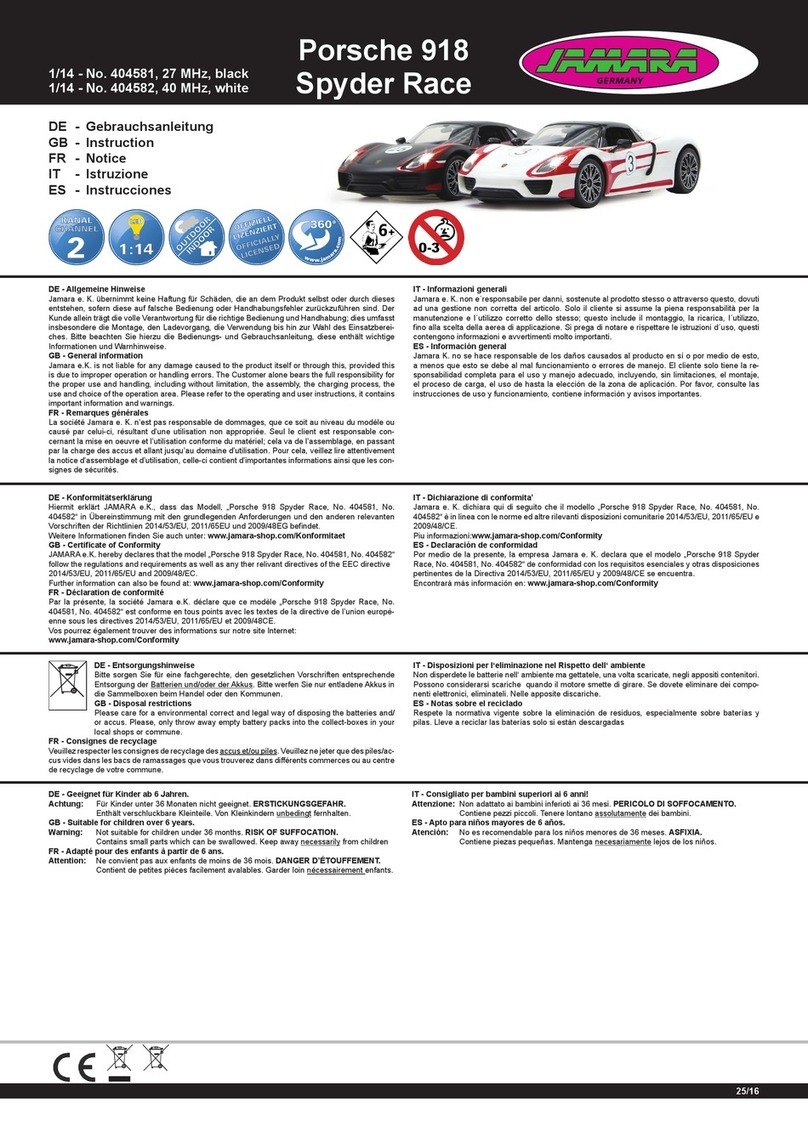 Jamara Porsche 918 Spyder Race Instruction