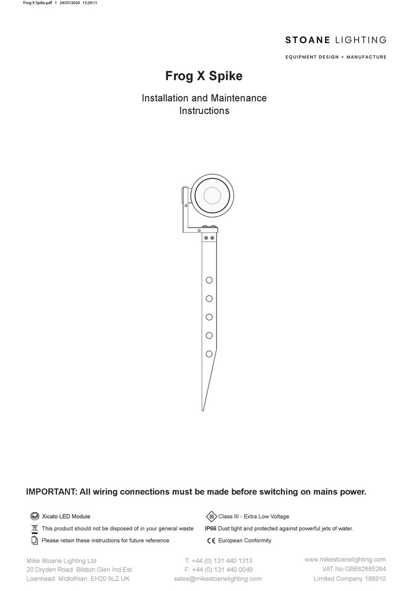 Stoane Lighting Frog X Spike Installation and maintenance instructions