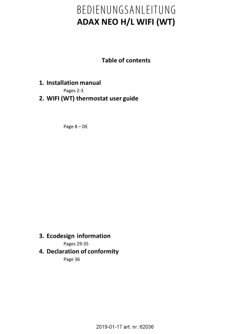Adax NEO H User manual
