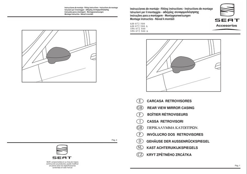 Seat 6J0 072 500 Fitting instructions