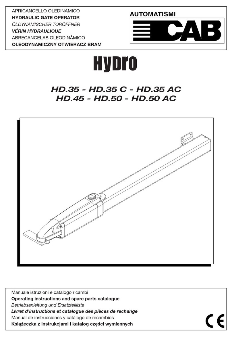 CAB Hydro HD.35 Operating instructions and spare parts catalogue