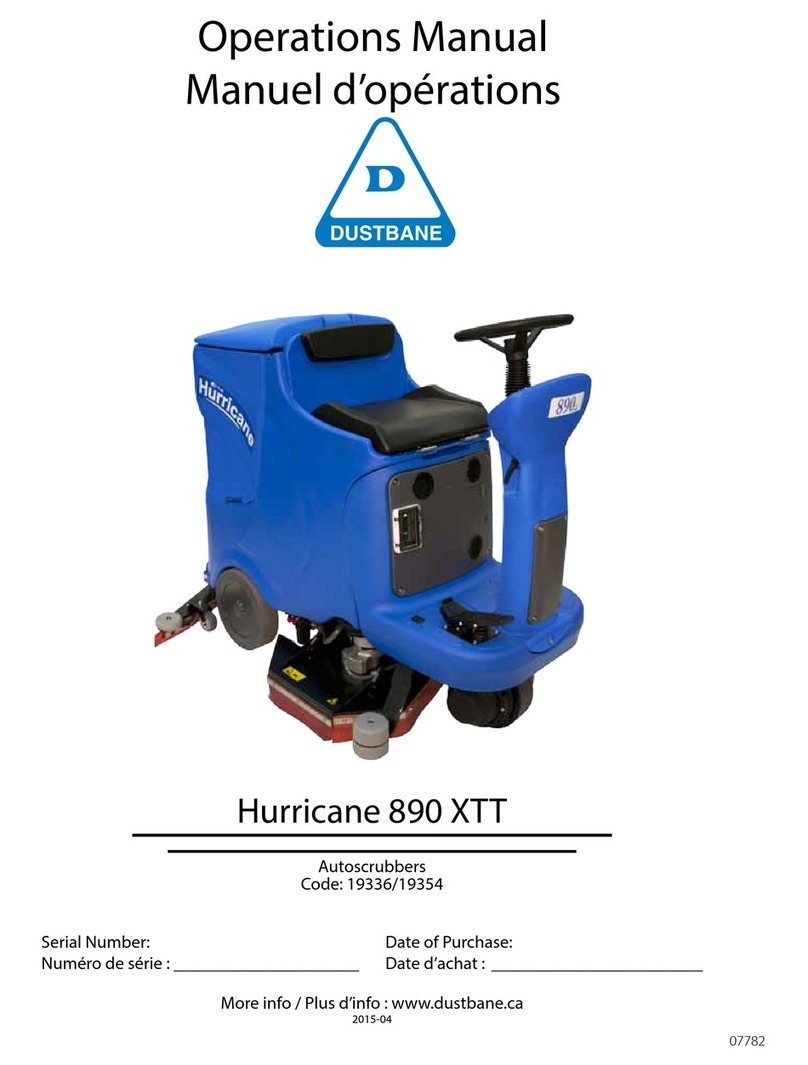 Dustbane Hurricane 890 XTT Operation manual