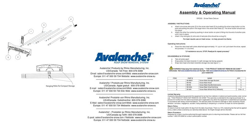 Avalanche! SRD20 Assembly & operating manual