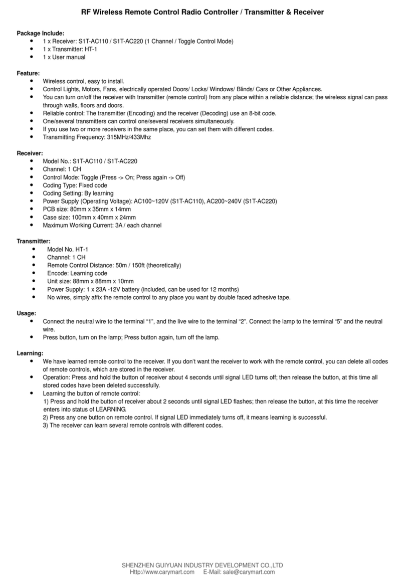 Flying Industry Development S1T-AC110 User manual