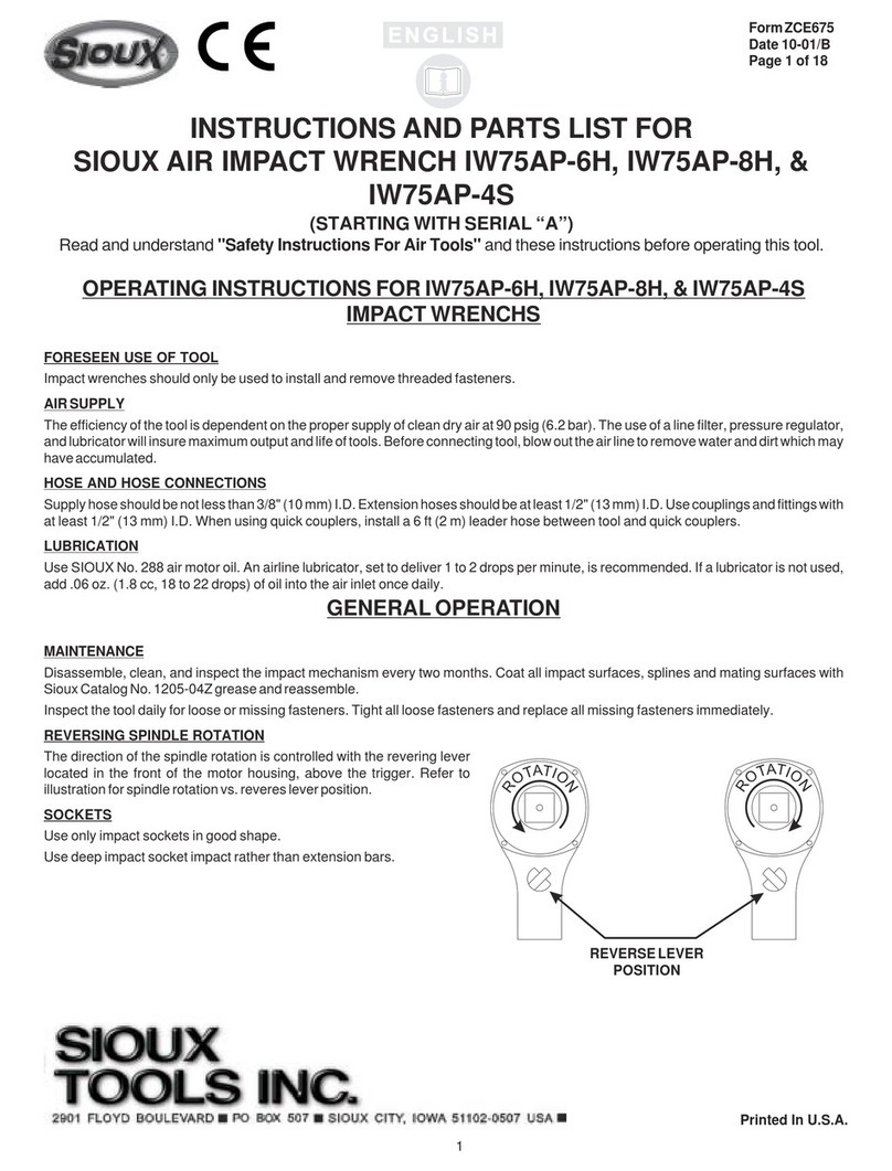 Sioux Tools IW75AP-6H instructions