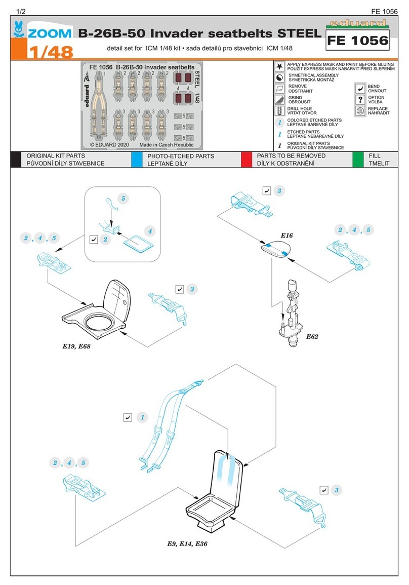 Eduard B-26B-50 Invader seatbelts STEEL manual Eduard B-26B-50 Invader seatbelts STEEL manual
