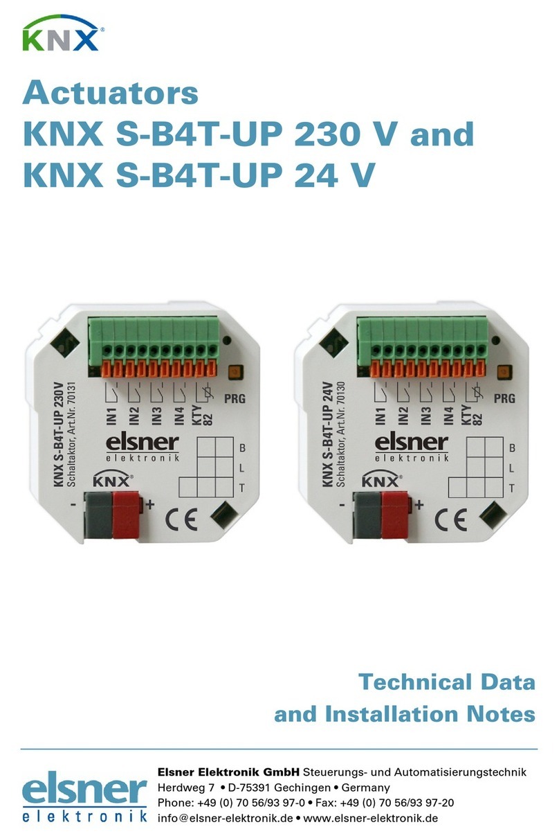 elsner elektronik KNX S-B4T-UP 230 V Technical Data and Installation Notes elsner elektronik KNX S-B4T-UP 230 V Technical Data and Installation Notes