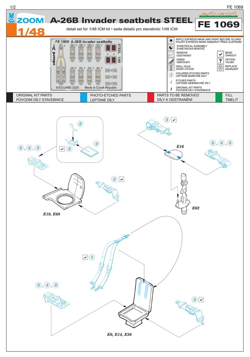 Eduard A-26B Invader seatbelts STEEL manual