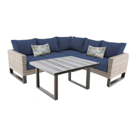 HAMPTON BAY PARK HEIGHTS 4-PIECE STEEL SECTIONAL SET... Use and care guide HAMPTON BAY PARK HEIGHTS 4-PIECE STEEL SECTIONAL SET... Use and care guide