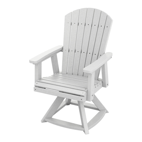 Malibu Boats HYANNIS COUNTER SWIVEL CHAIR MHYA-DCC-S-R Assembly instructions