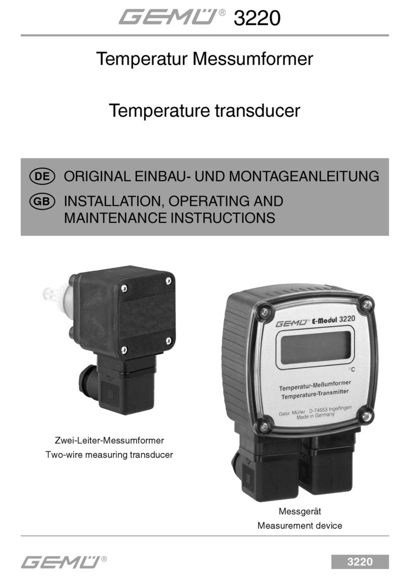 GEM 3220 Installation, operating and maintenance instructions