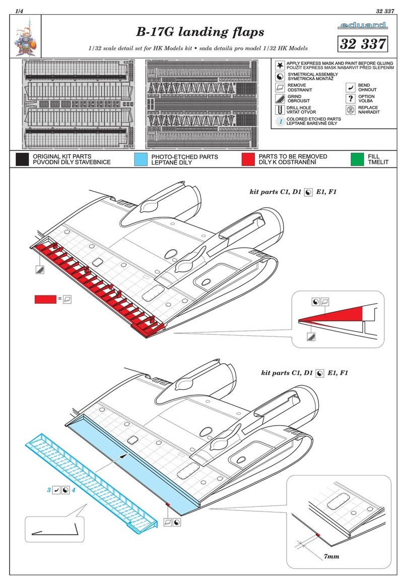 Eduard B-17G landing flaps manual