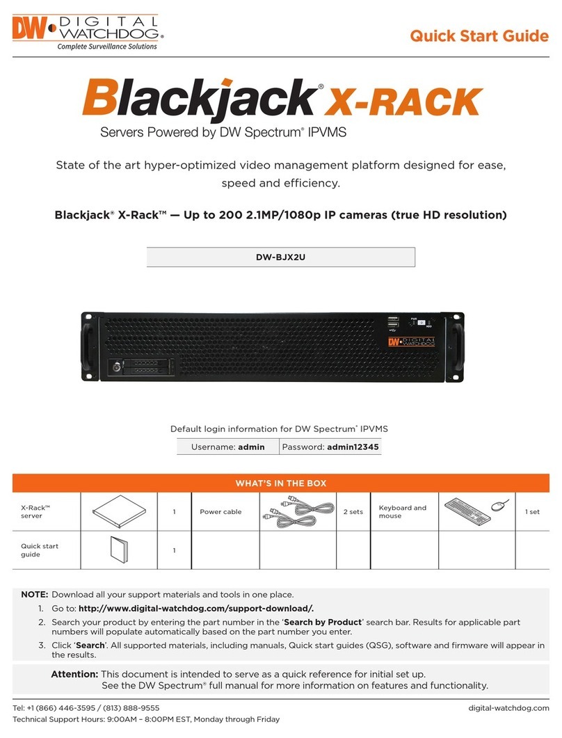 Digital Watchdog Blackjack X-Rack User manual