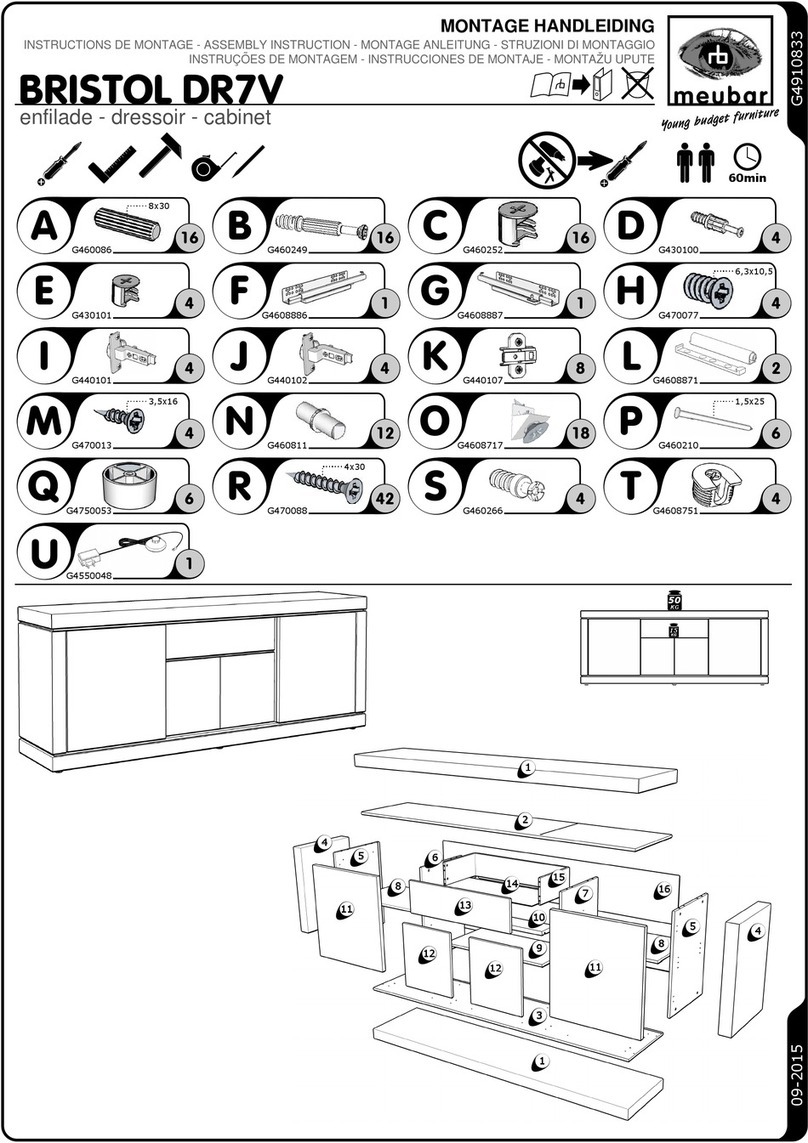 meubar BRISTOL DR7V Assembly instruction