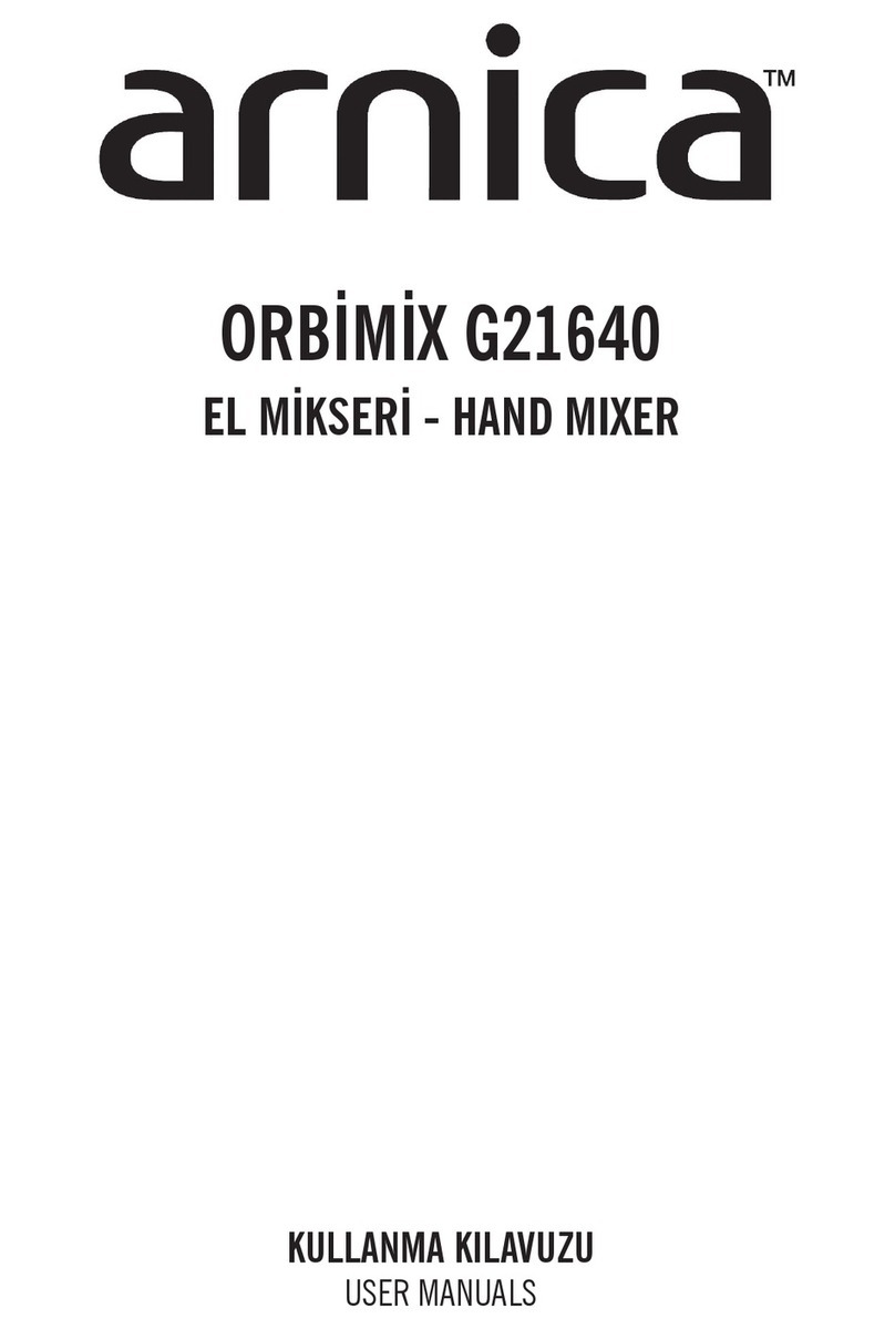 Arnica ORBIMIX G21640 Installation and operation manual