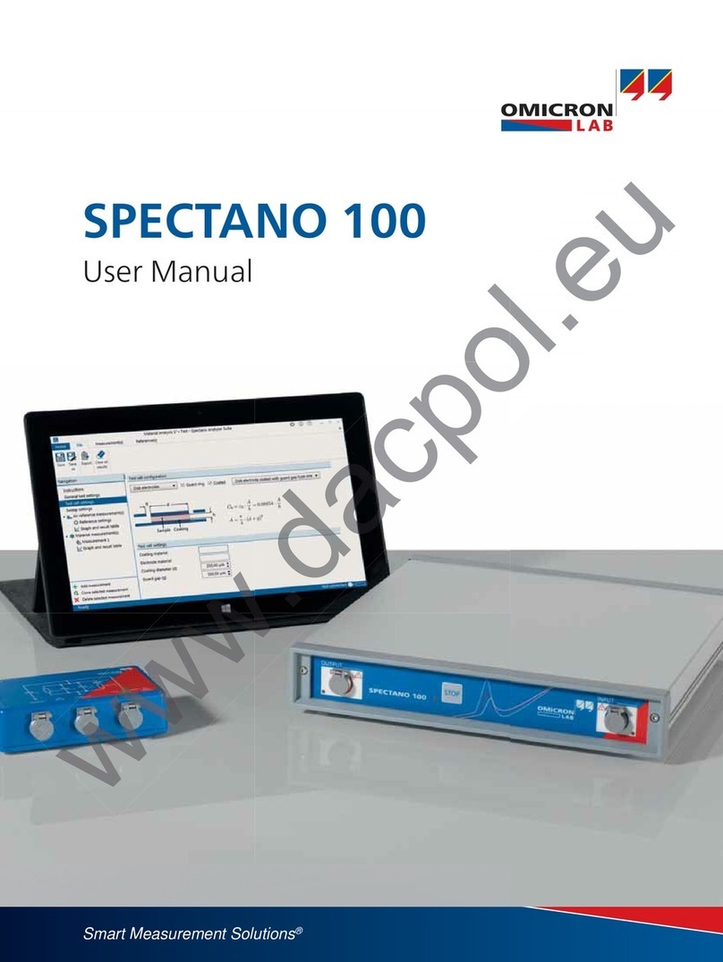 Omicron Lab SPECTANO 100 User manual Omicron Lab SPECTANO 100 User manual