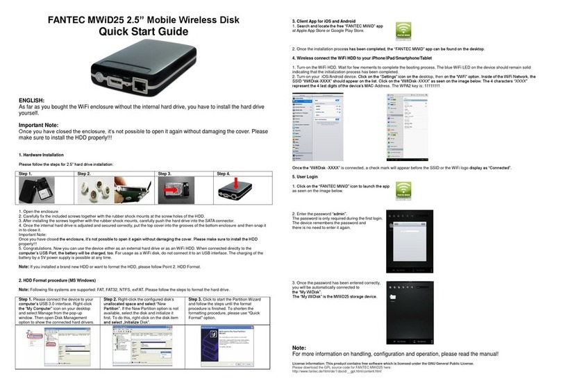 Fantec MWiD25 User manual