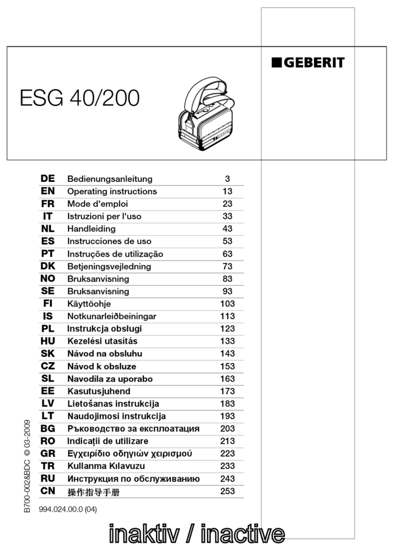 Geberit ESG 40/200 operating instructions