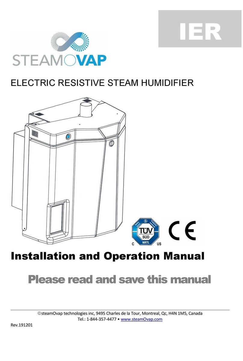 SteamOvap IER Series Installation and operation manual