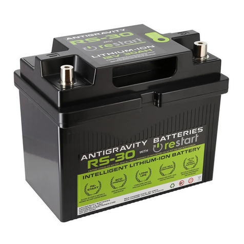 Antigravity Batteries RS-30 with Re-Start User guide and safety information