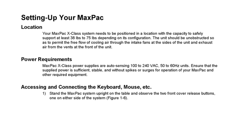 MaxPac X-Class Setting up