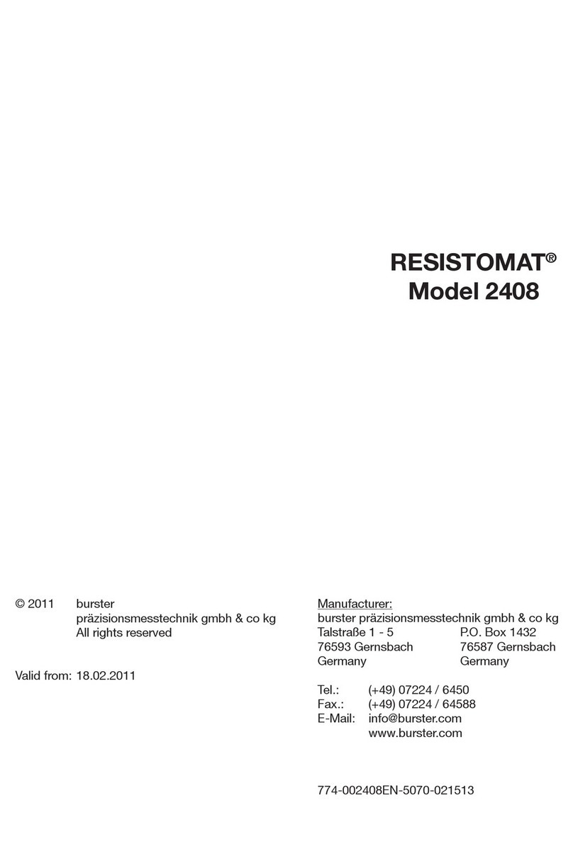 Burster RESISTOMAT 2408 manual