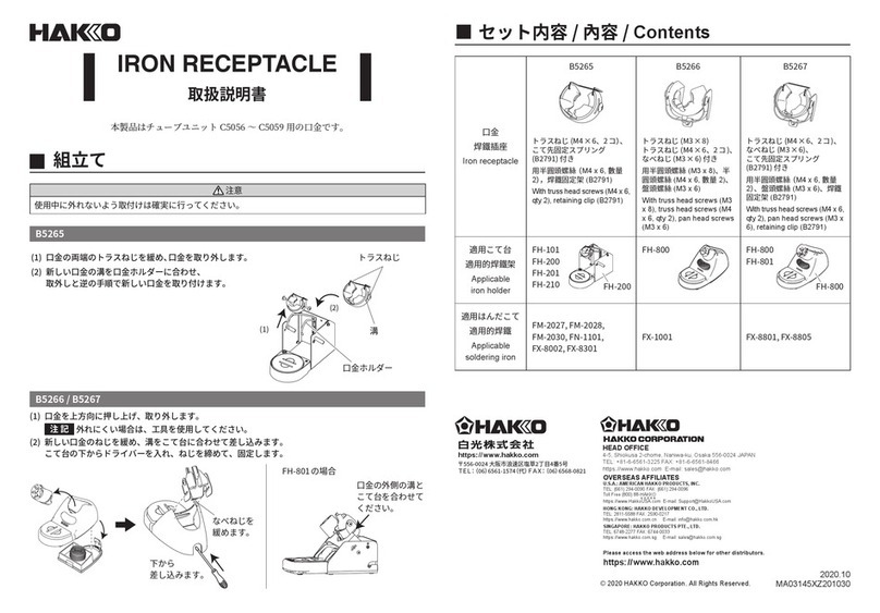Hakko Electronics B5266 instruction manual