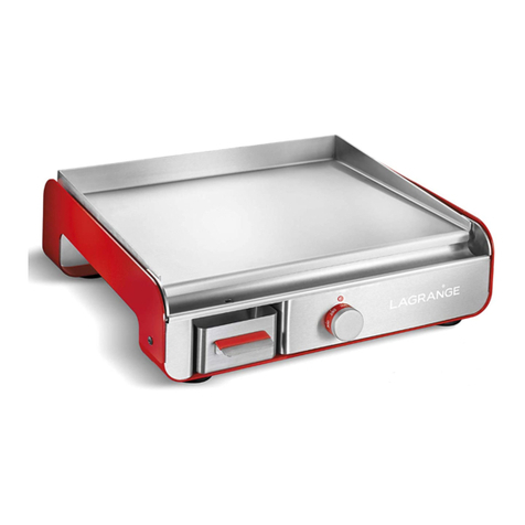 Lagrange Plancha PRO Inox red User manual