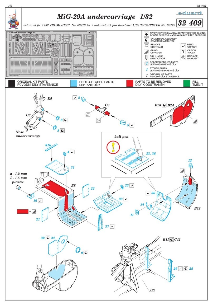 Eduard MiG-29A undercarriage 1/32 User manual