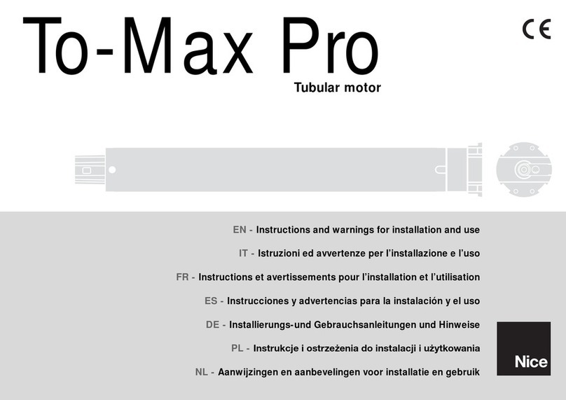 Nice To-Max Pro Technical specifications