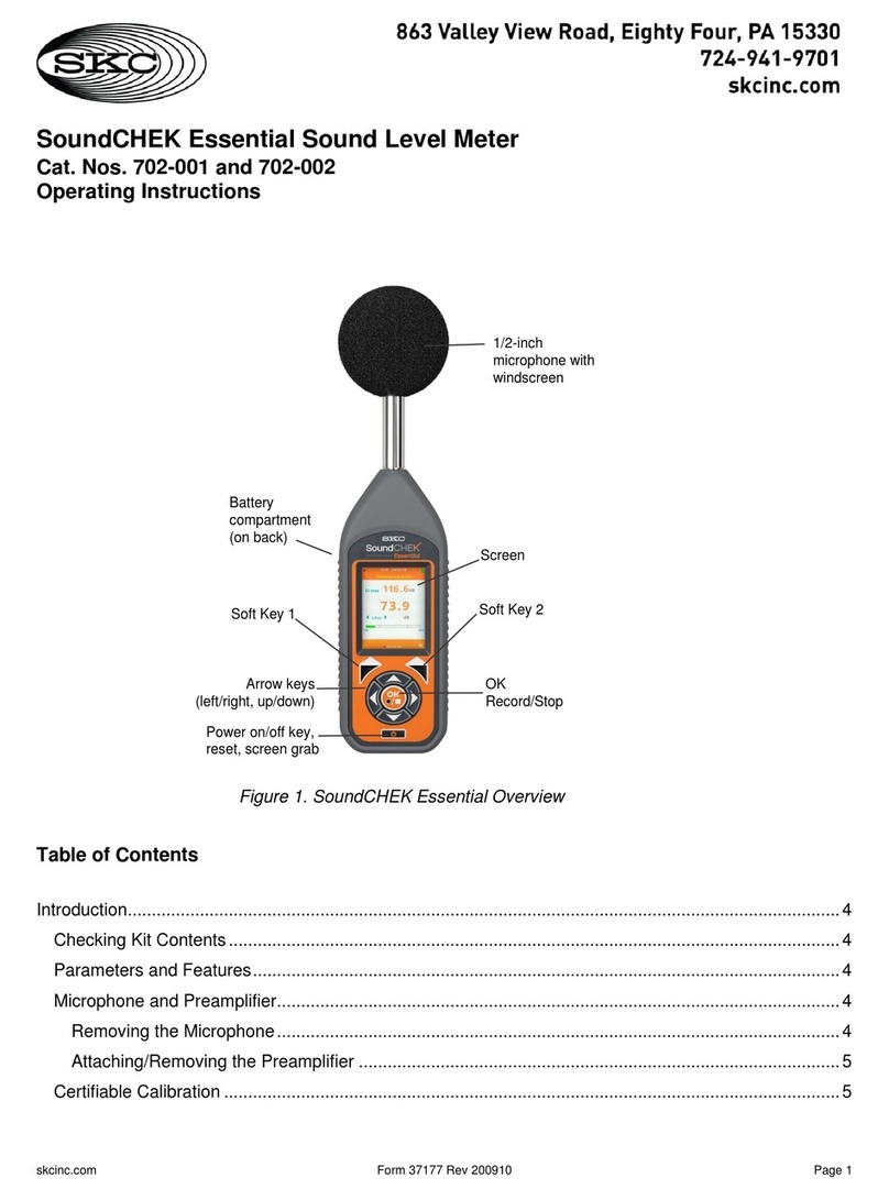 SKC SoundCHEK operating instructions