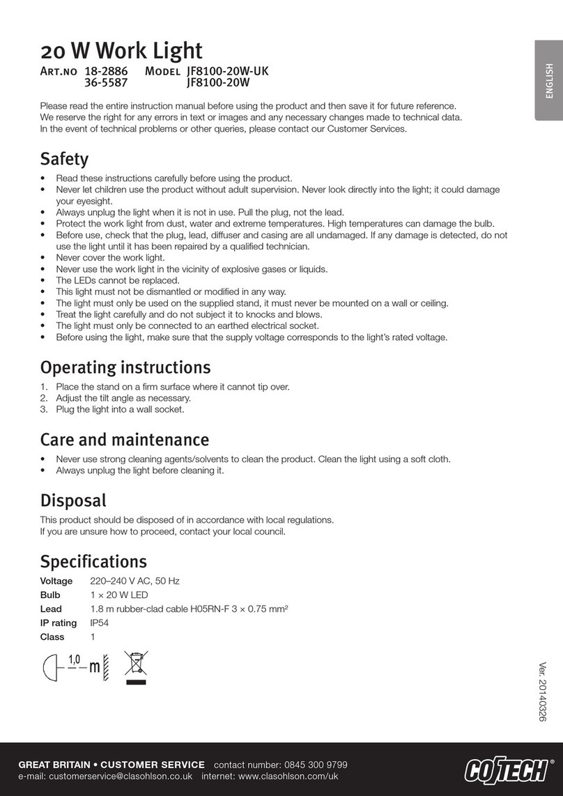 CO/Tech JF8100-20W-UK User manual