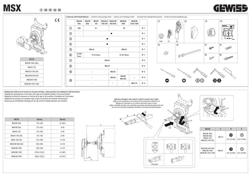 Gewiss MSX/M 160c User manual
