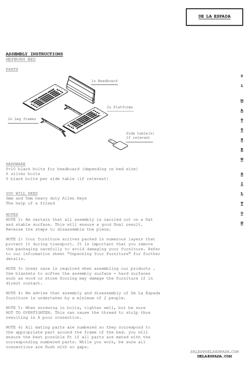 De La Espada 12061398 Assembly instructions