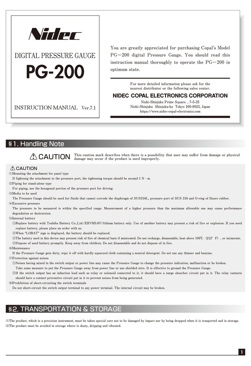 Nidec PG-200 instruction manual