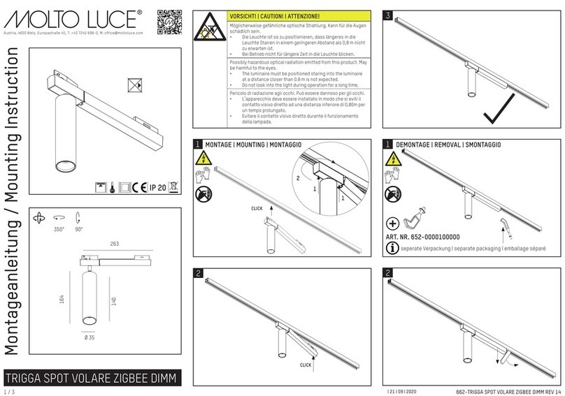 MOLTO LUCE TRIGGA SPOT VOLARE ZIGBEE DIMM Mounting instruction