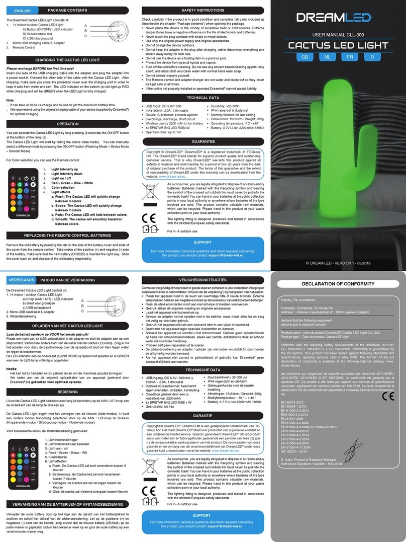 DreamLED CLL-300 user manual