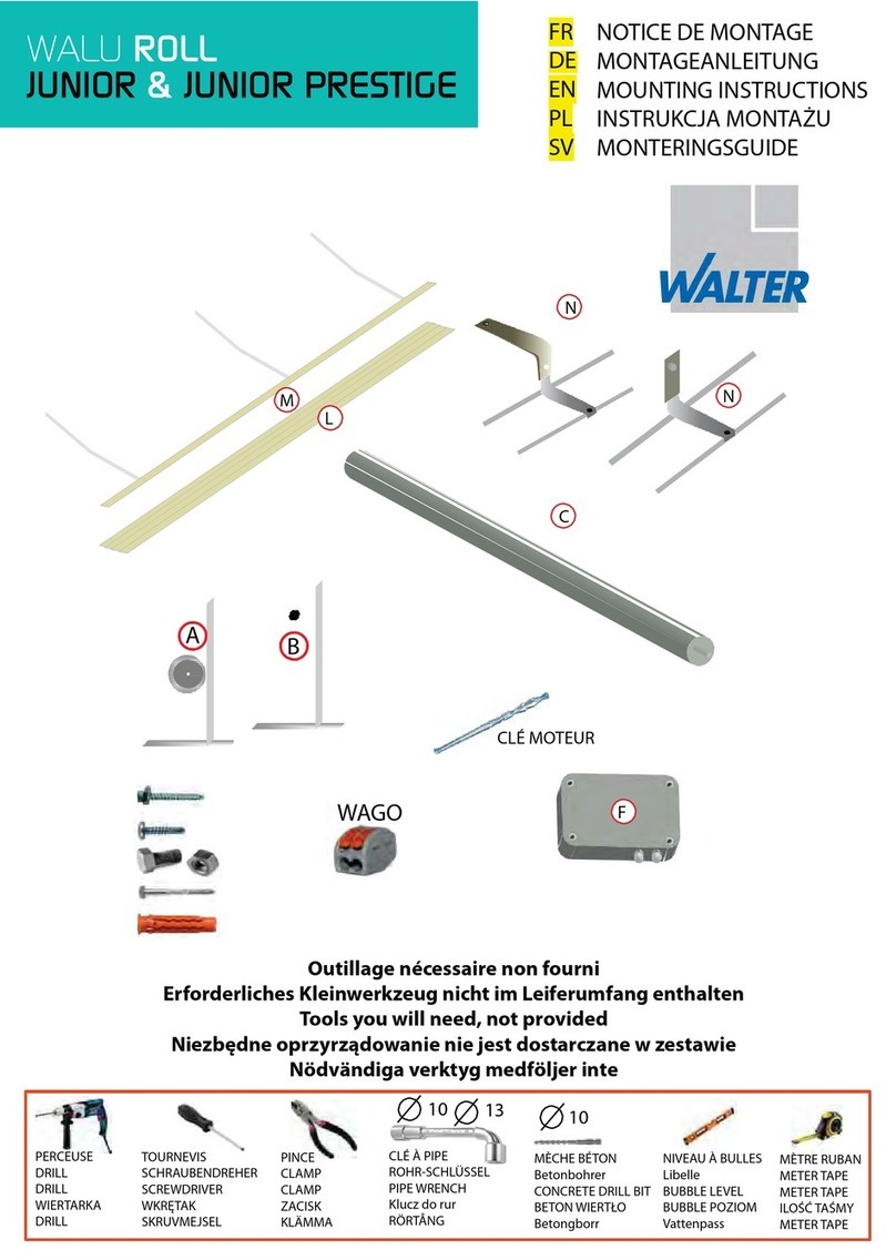 Walter WALU ROLL JUNIOR Mounting instructions