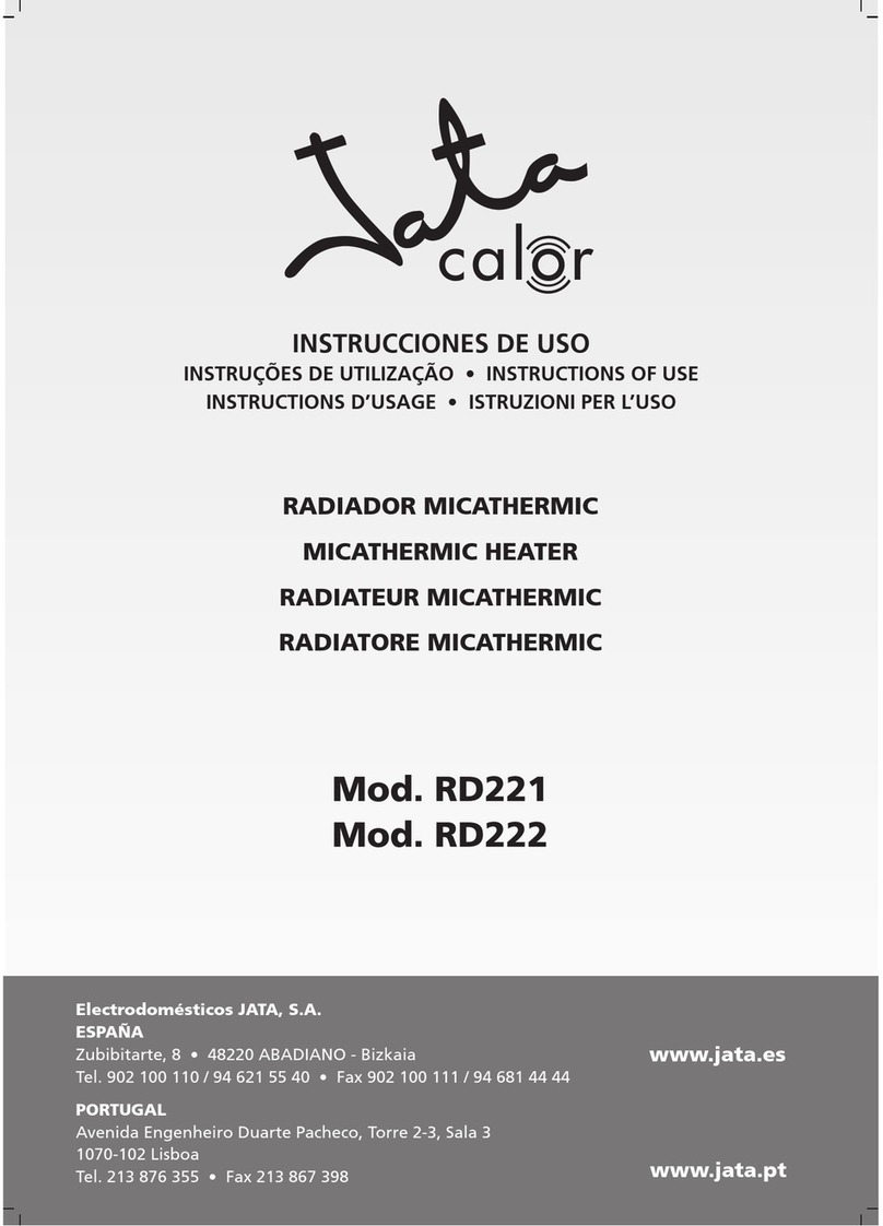 Jata calor RD221 Instruction Manual