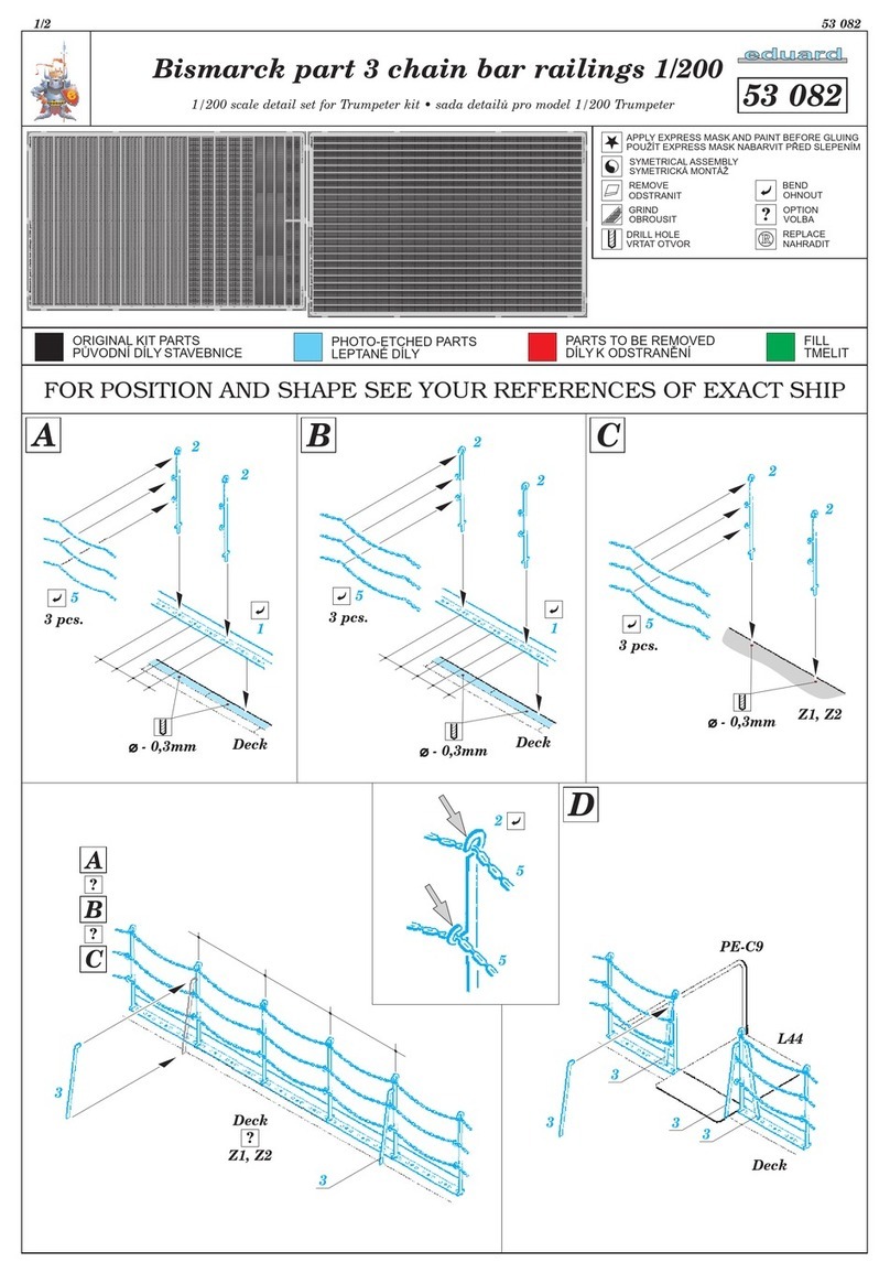 Eduard Bismarck part 3 chain bar railings 1/200 User manual Eduard Bismarck part 3 chain bar railings 1/200 User manual
