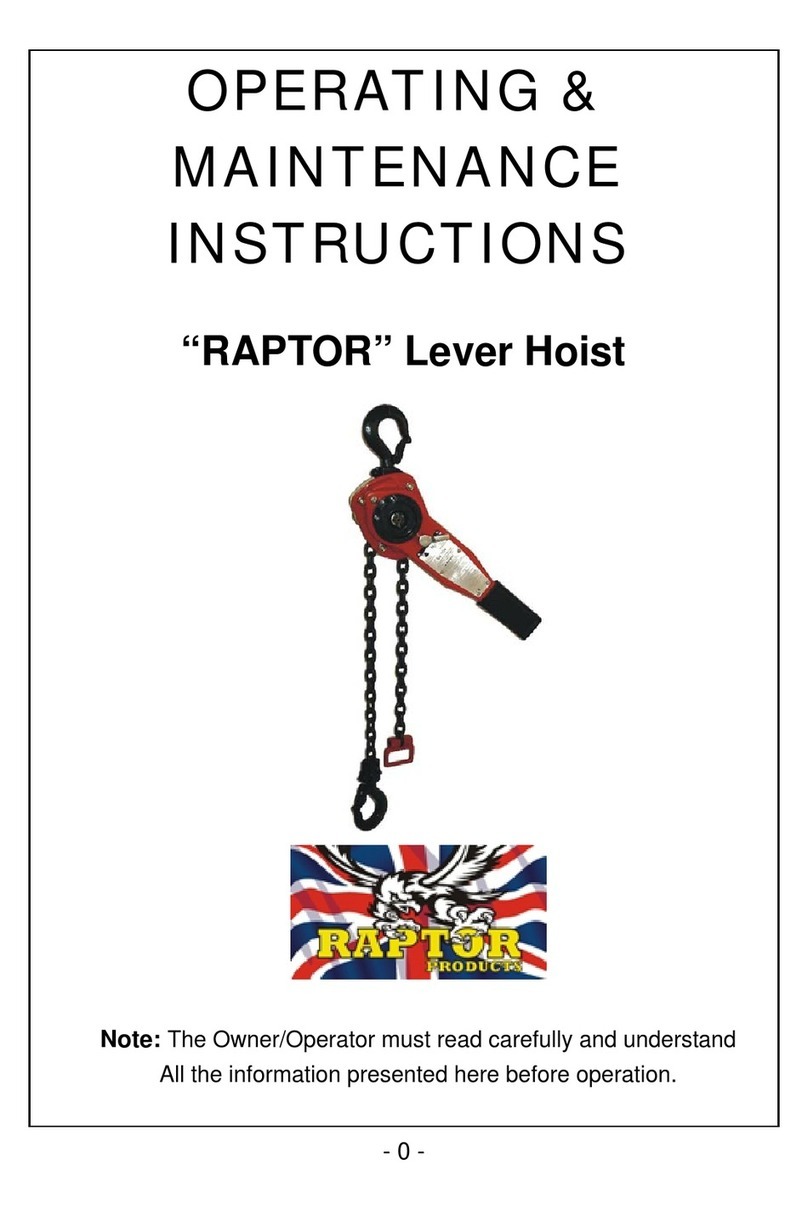 Raptor LW75 Operating & maintenance instructions