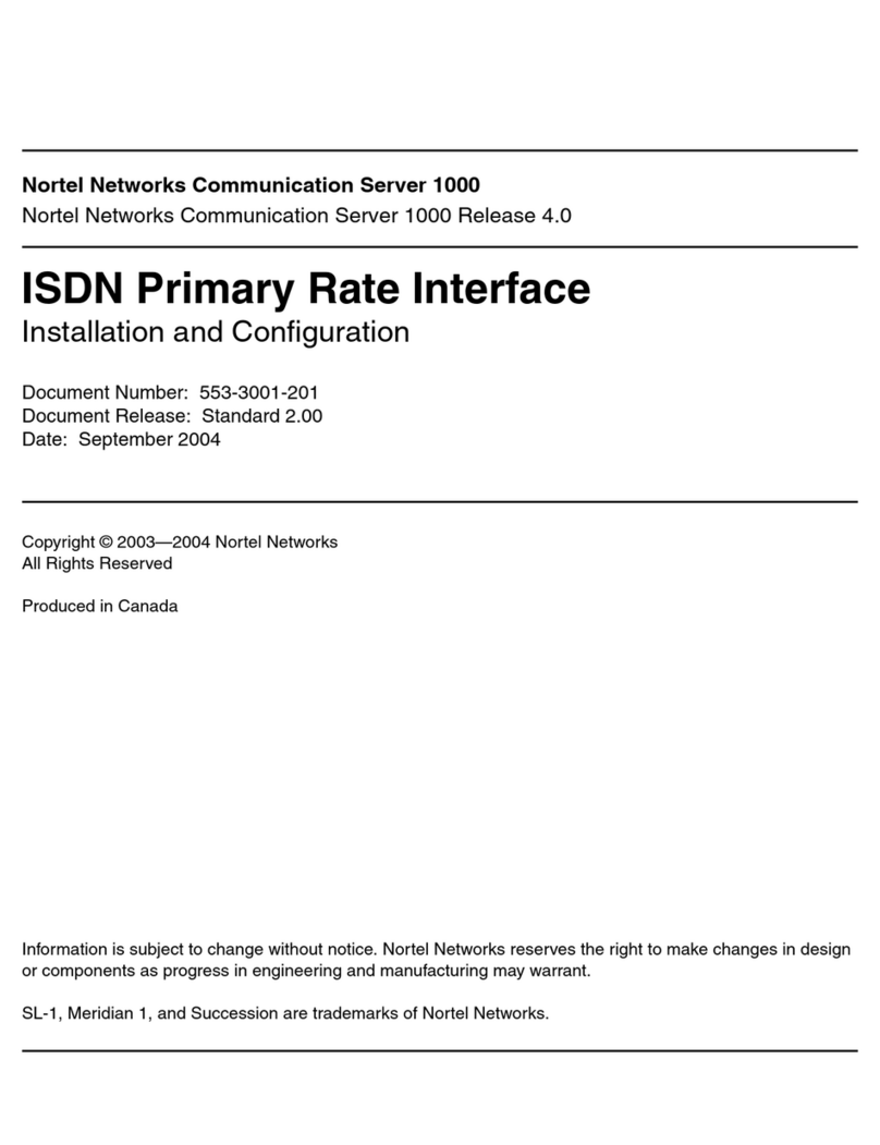 Nortel 1000S Operating and maintenance instructions