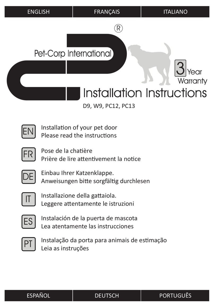 Pet-Corp D9 installation instructions