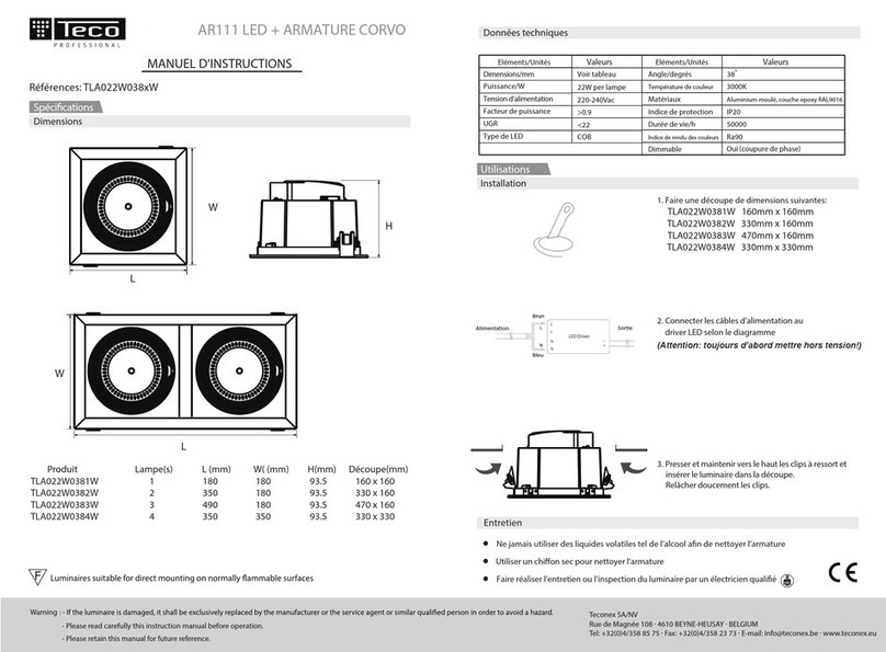 TECO CORVO LED AR111 User manual