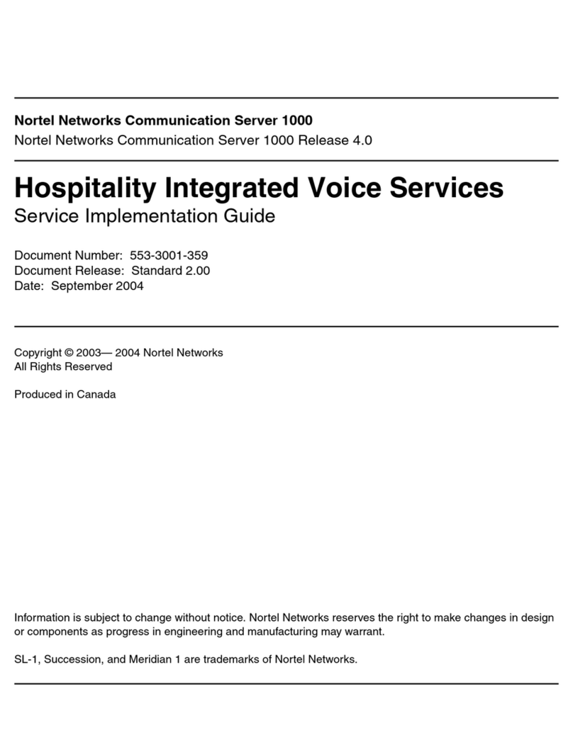 Nortel 1000S User manual