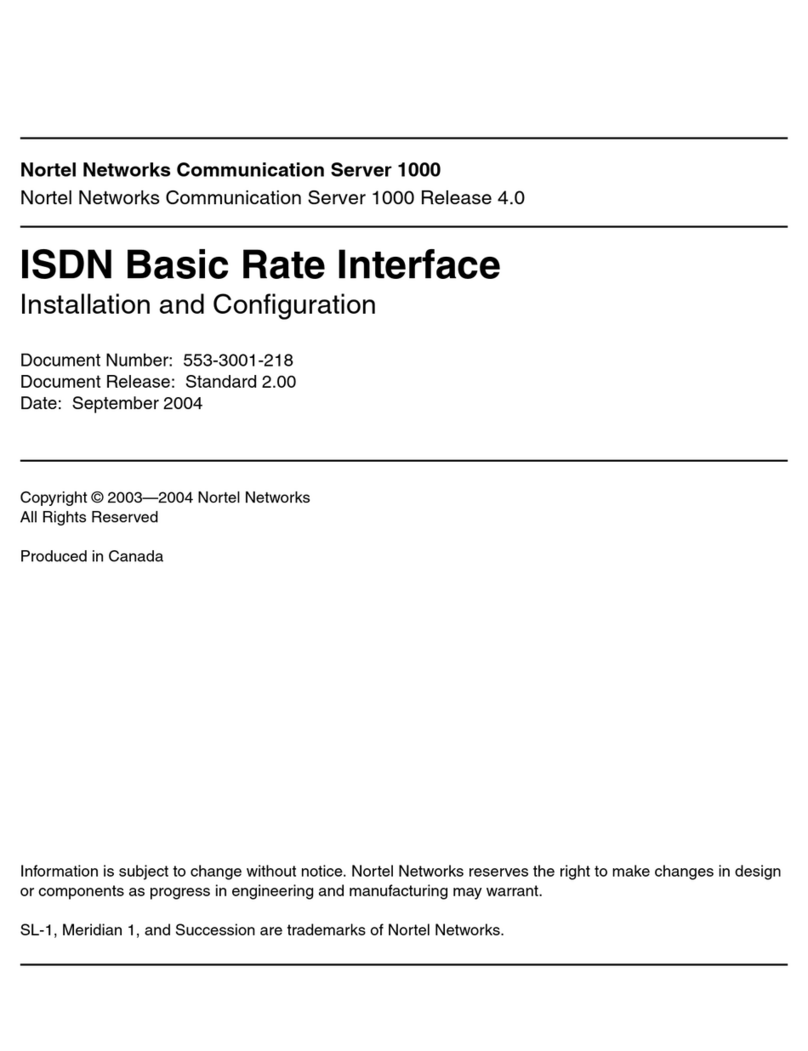 Nortel 1000S Operating and maintenance instructions