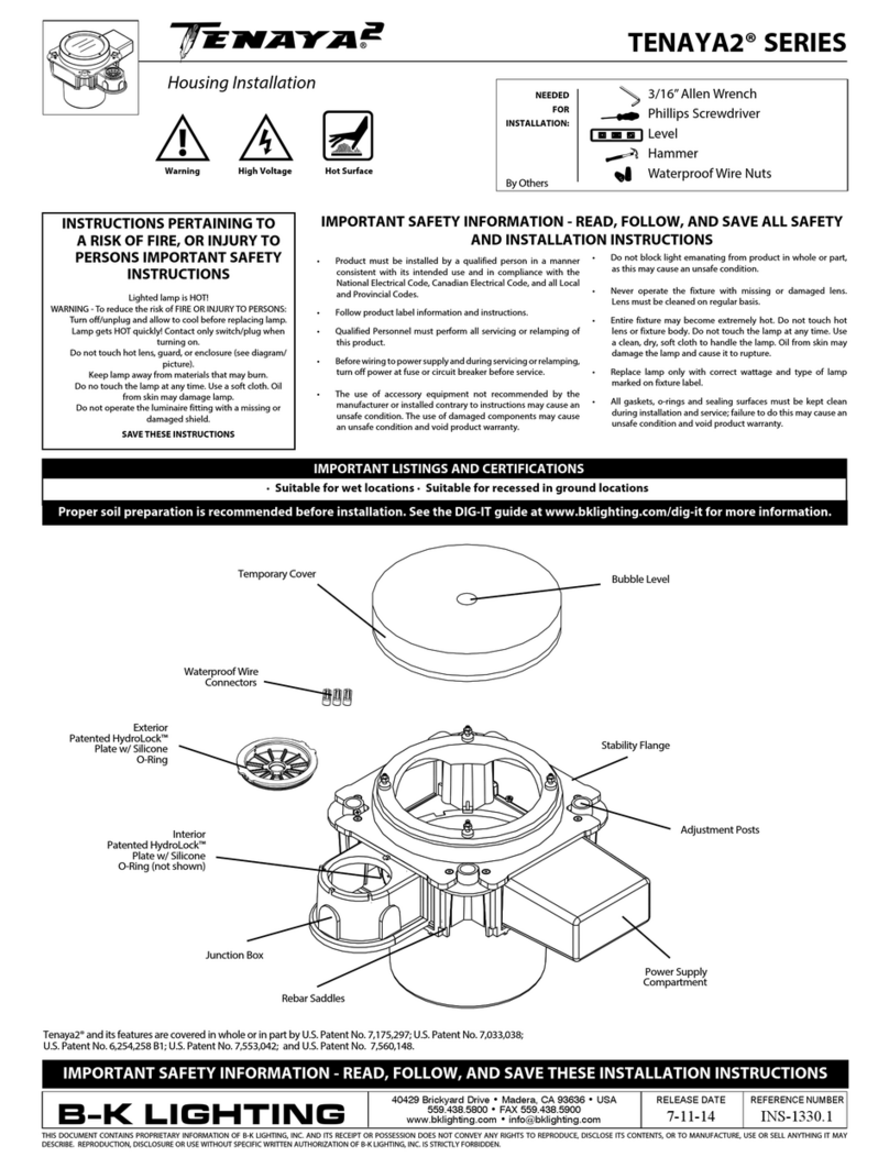 B-K lighting TENAYA2 Series User manual