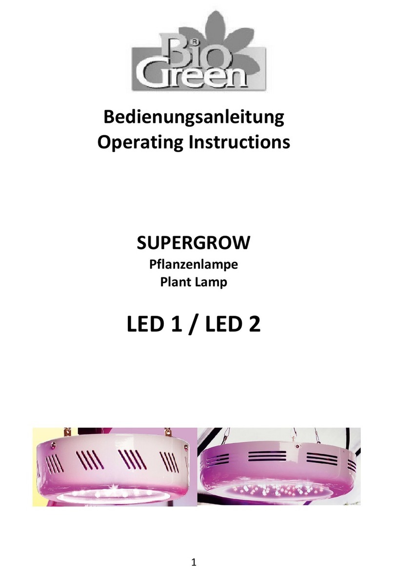 Bio Green SUPERGROW LED 1 User manual